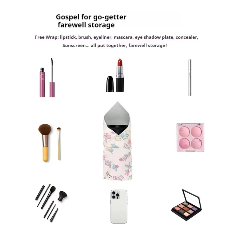 Ultimate Magic Self-Adhesive Cloth Makeup Bag - Portable & Multifunctional Camera Lens Storage Solution