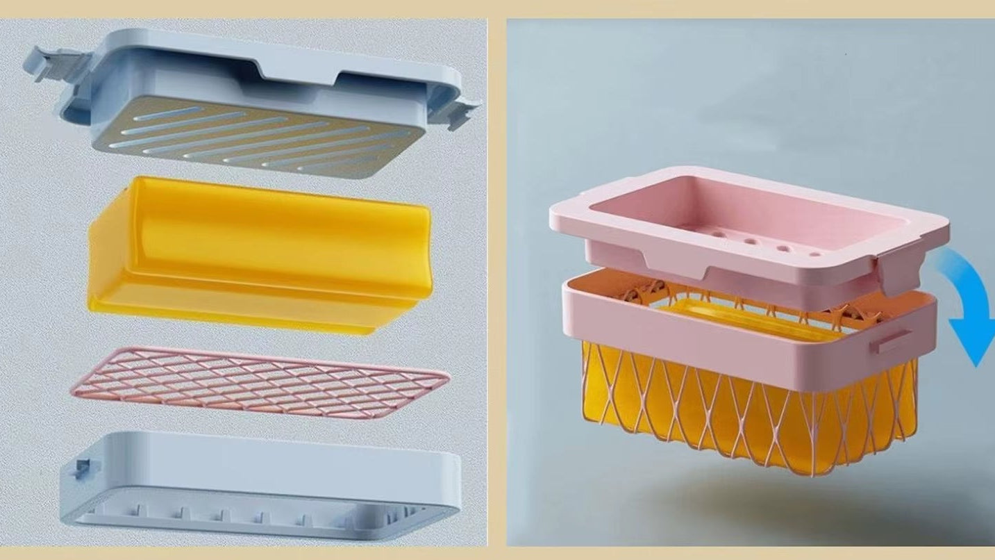 Revolutionary Multifunctional Foaming Soap Storage Box - Eco-Friendly High Elastic Mesh Design for Effortless Cleaning