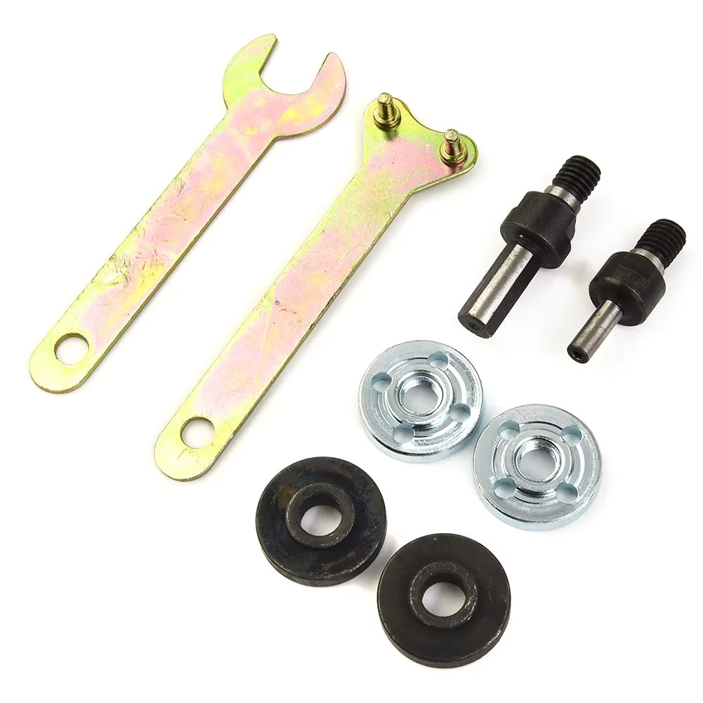 Electric Drill to Angle Grinder Adapter Kit – 6/10mm Spanner & Mandrel Set