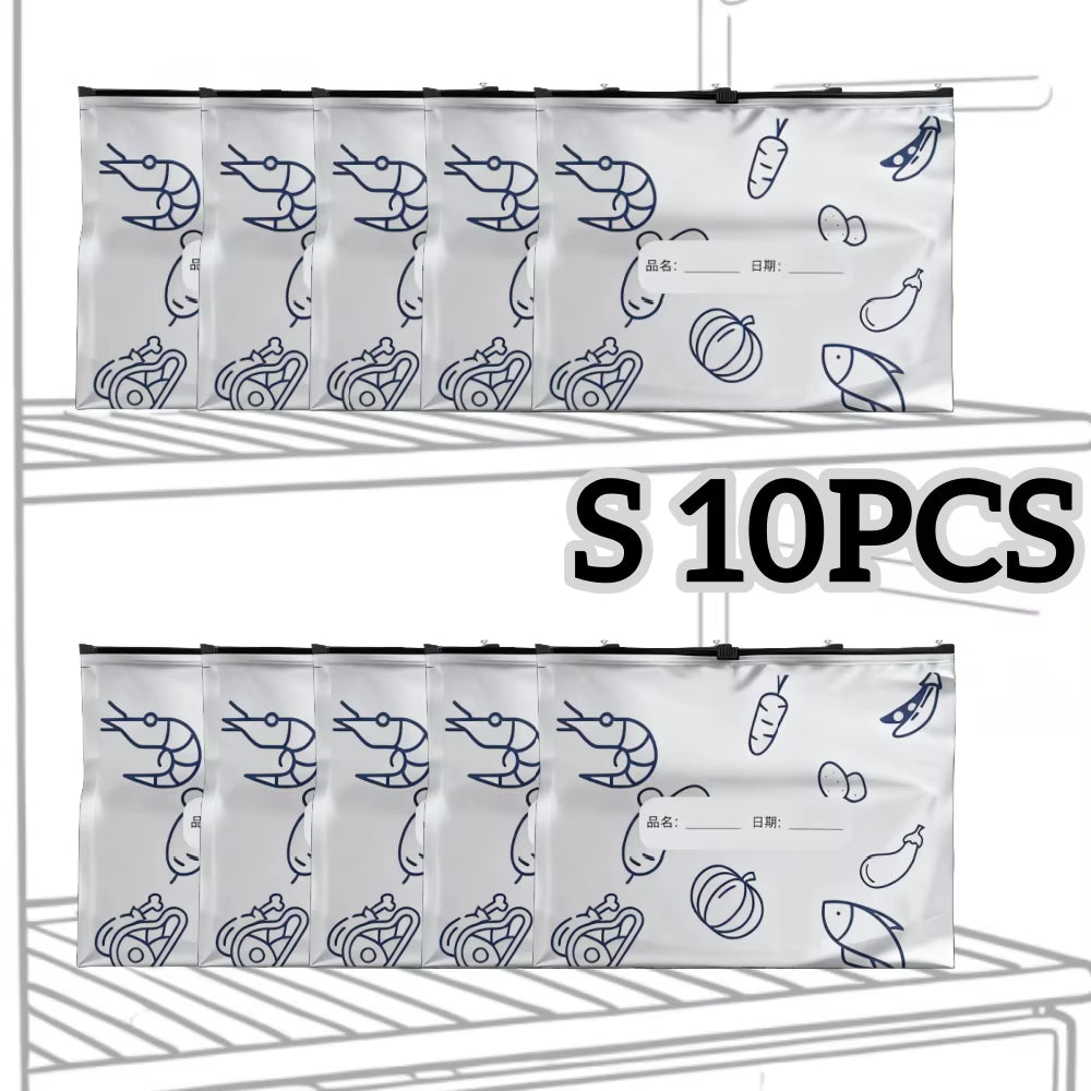 Elevate Your Kitchen Organization with 10/60Pcs Aluminum Foil Storage Bags - Reusable, Odor-Proof Food Packaging Solutions!